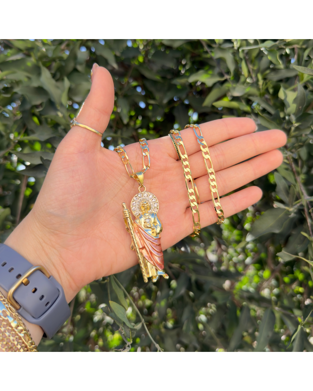 Cadena con dije san judas Tadeo ✨