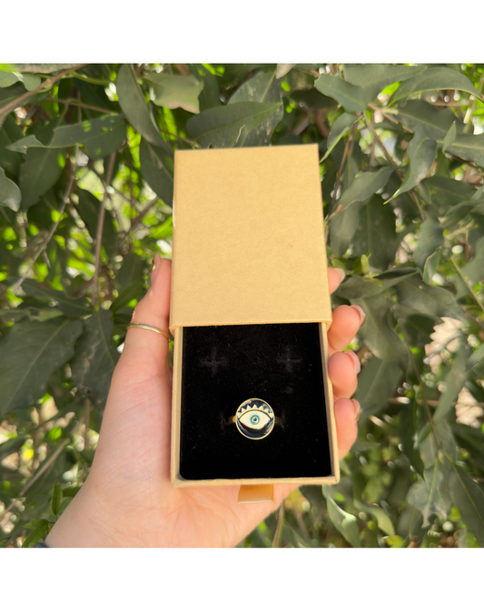 Anillo ojo fondo negro ✨