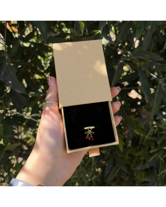 Anillo ajustable cereza ✨