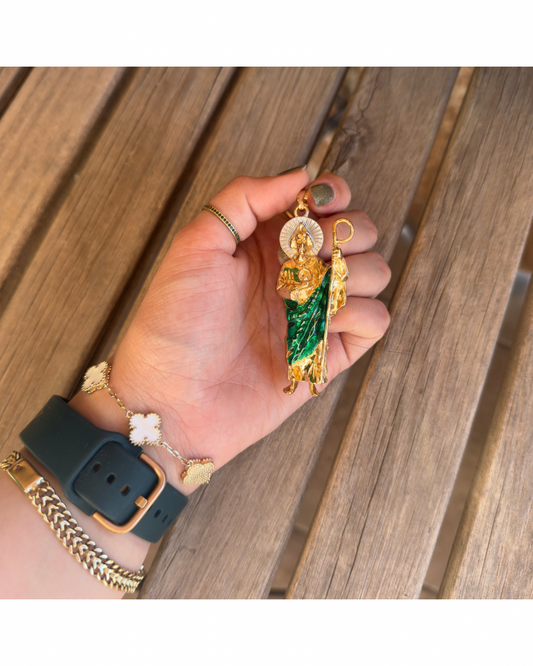 Dije San Judas Tadeo manto verde✨