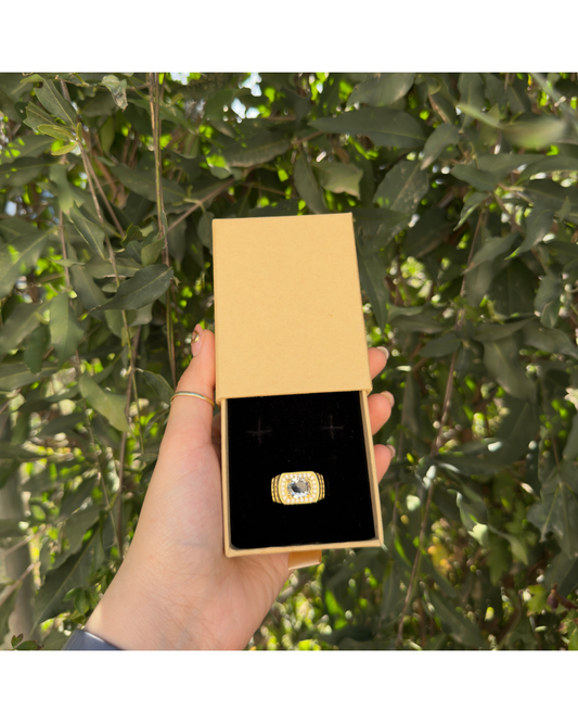 Anillo piedra blanca✨