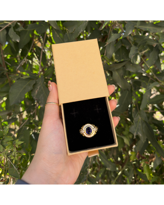 Anillo piedra morada✨