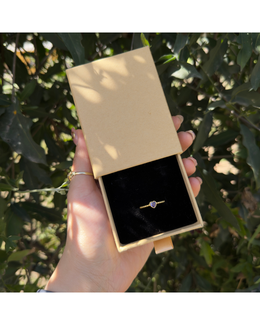 Anillo corazón morado✨