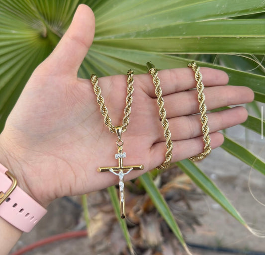 Torsal 5 mm 65 cm + Dije cristo